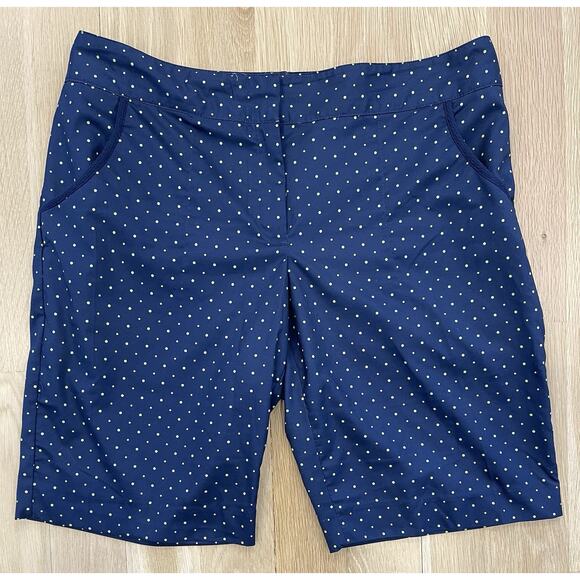 Izod Golf Women’s Shorts Navy Polka Dot Sizw 12 - Picture 1 of 8